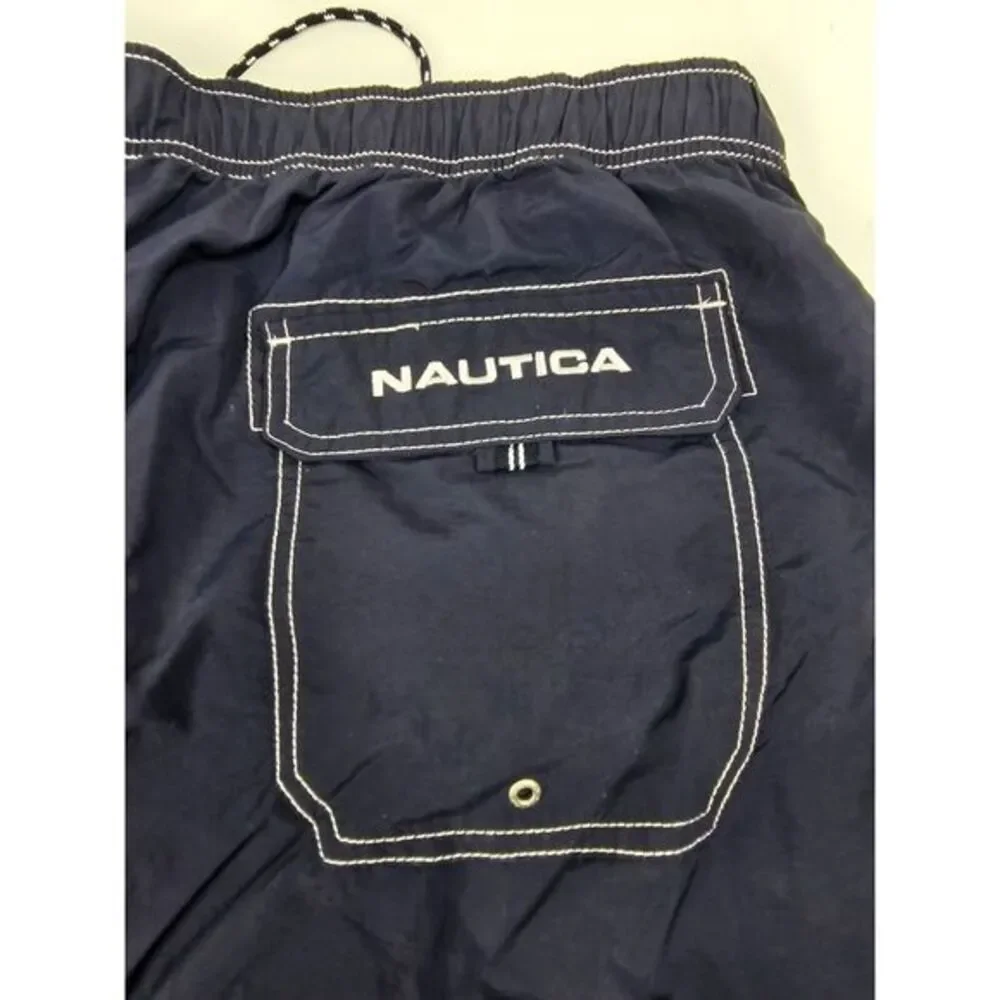 Nautica Shorts Mens XXL Board Shorts Swim Trunks Mesh Lining Blue‎ Summer Beach